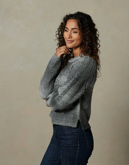 Romy Cableknit Sweater in Charcoal