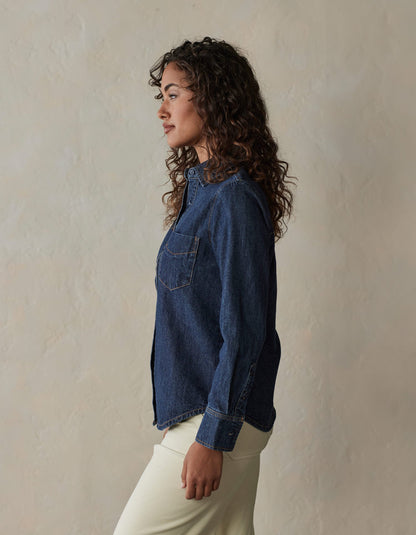 Denim Shirt in Dark Wash