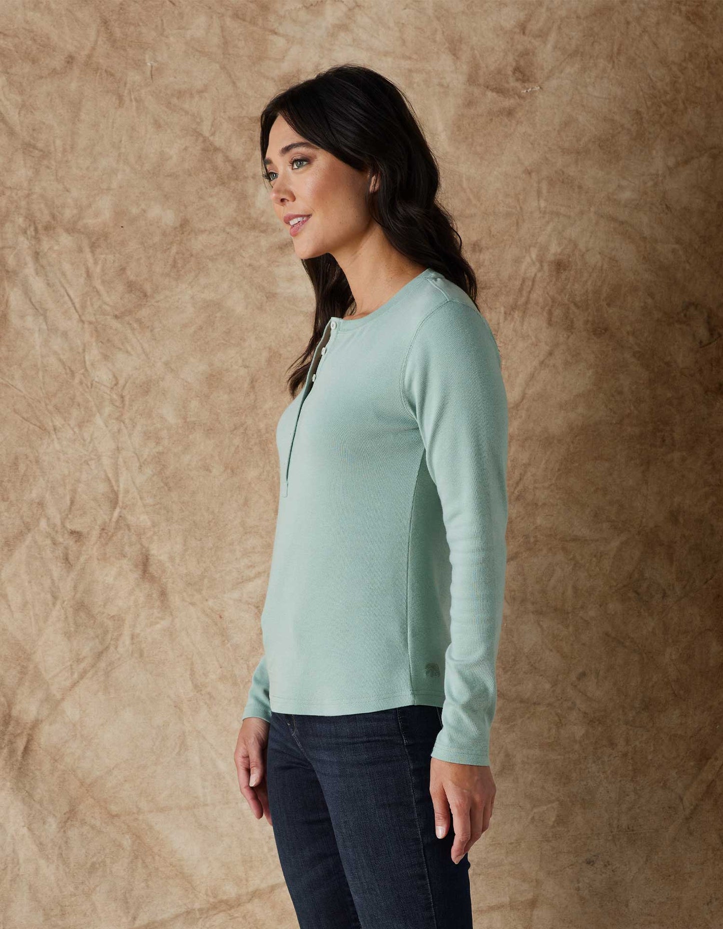 Women's Puremeso Henley in Juniper