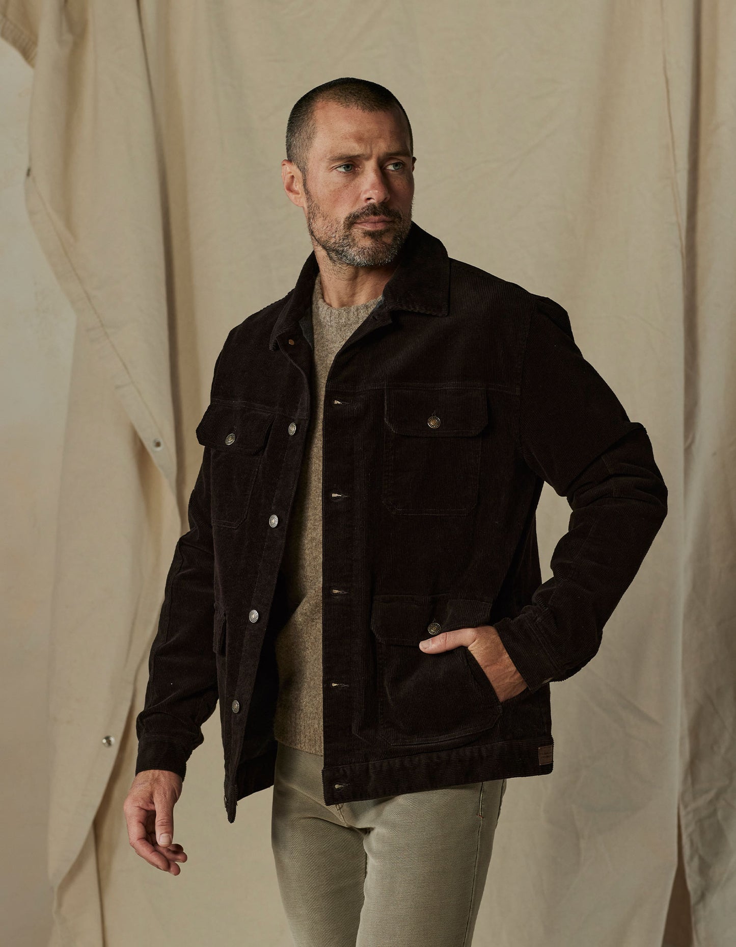 Hawthorne Cord Jacket in Chesnut