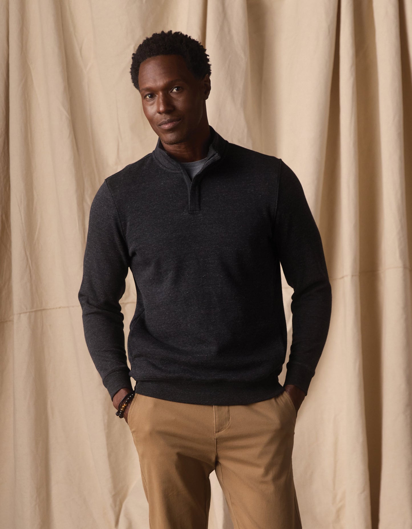 Fleece Puremeso Quarter Zip in Phantom