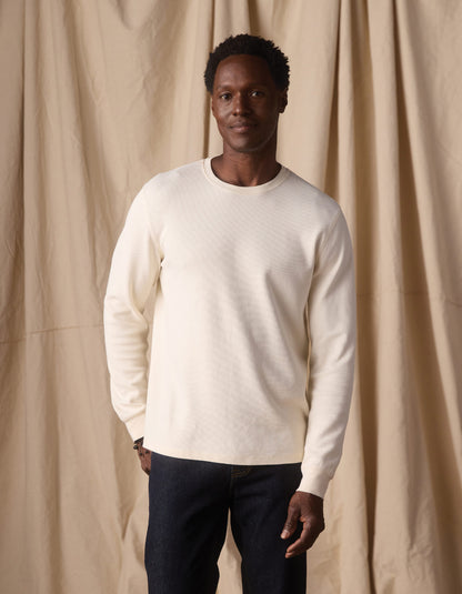 Vintage Thermal Crew in Ivory