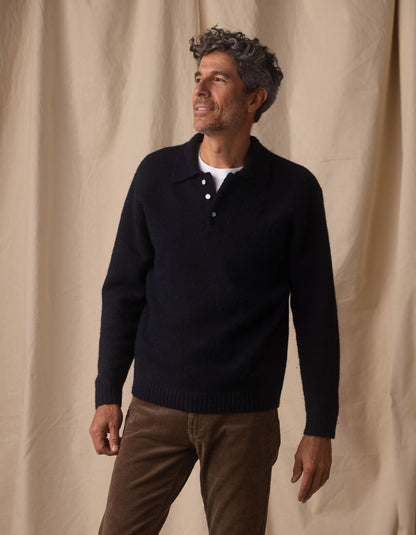 Homebound Polo Sweater in Navy