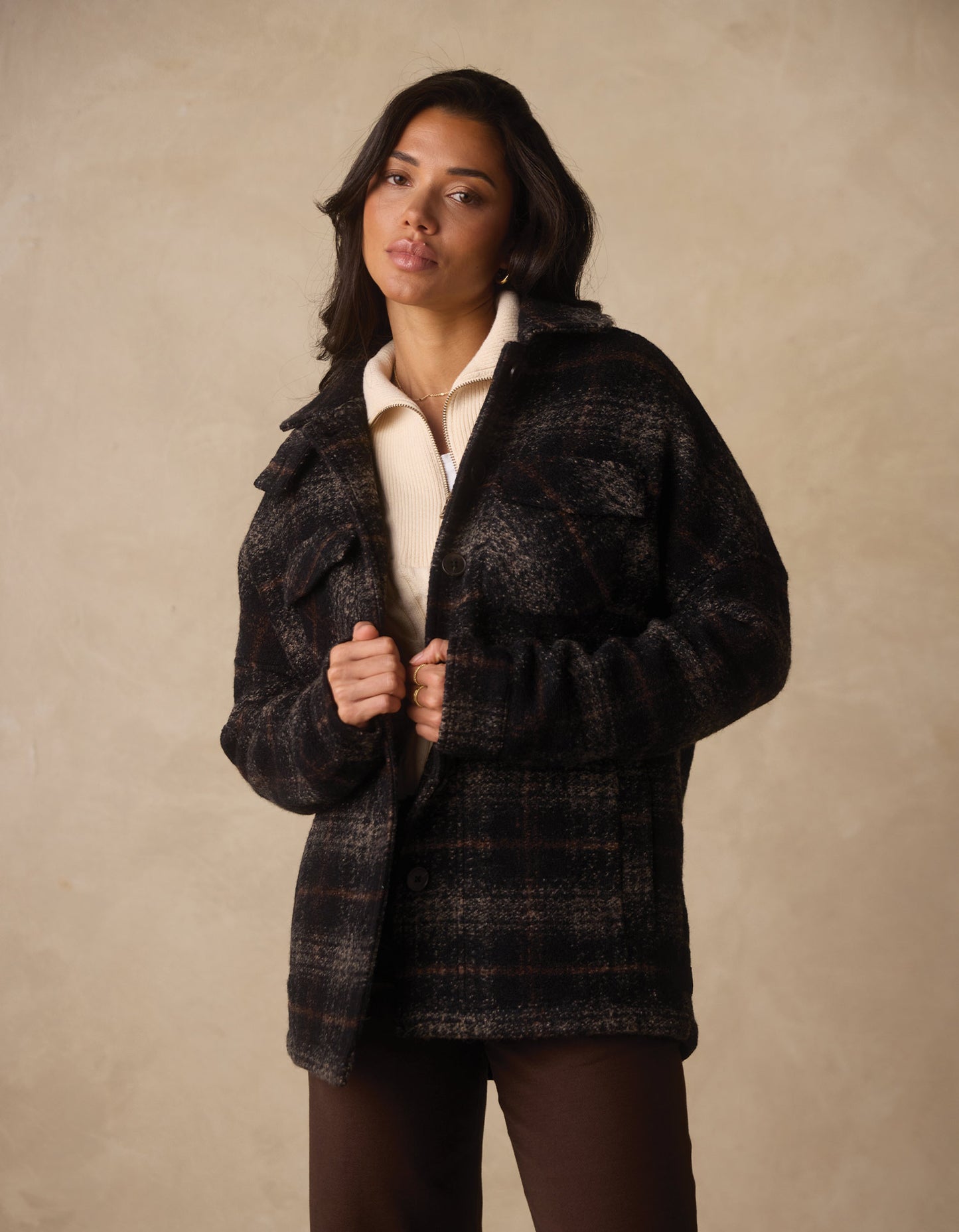Logan Lodge Jacket in Shadow Plaid