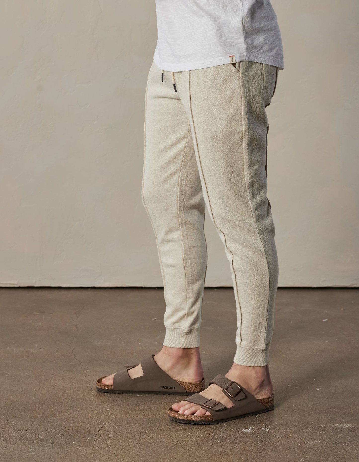 Cole Terry Pintuck Jogger in Oatmeal