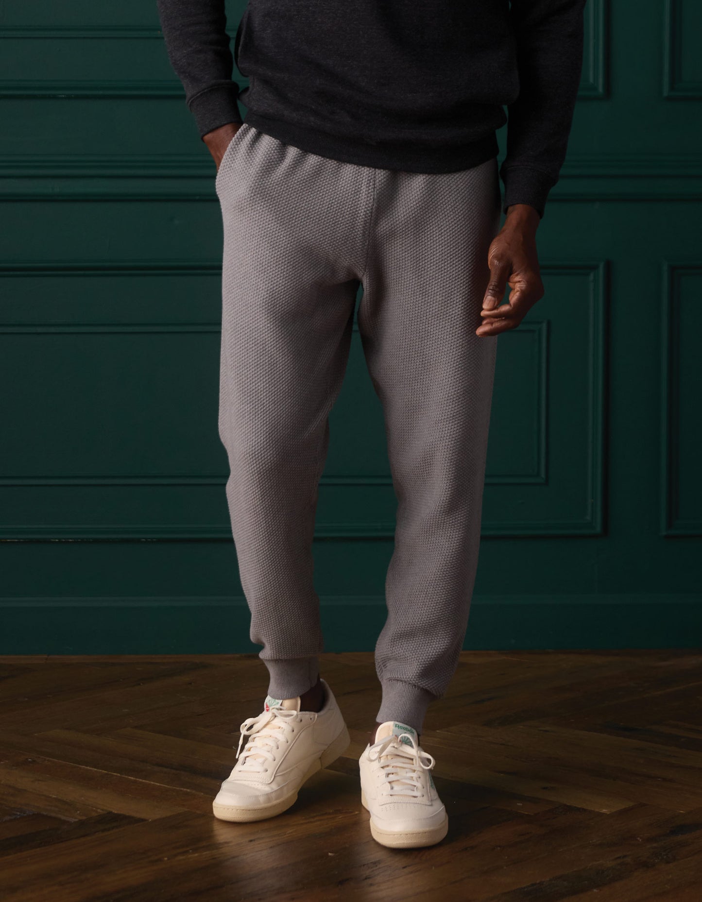 COOLMAX® Textured Jogger in Greystone