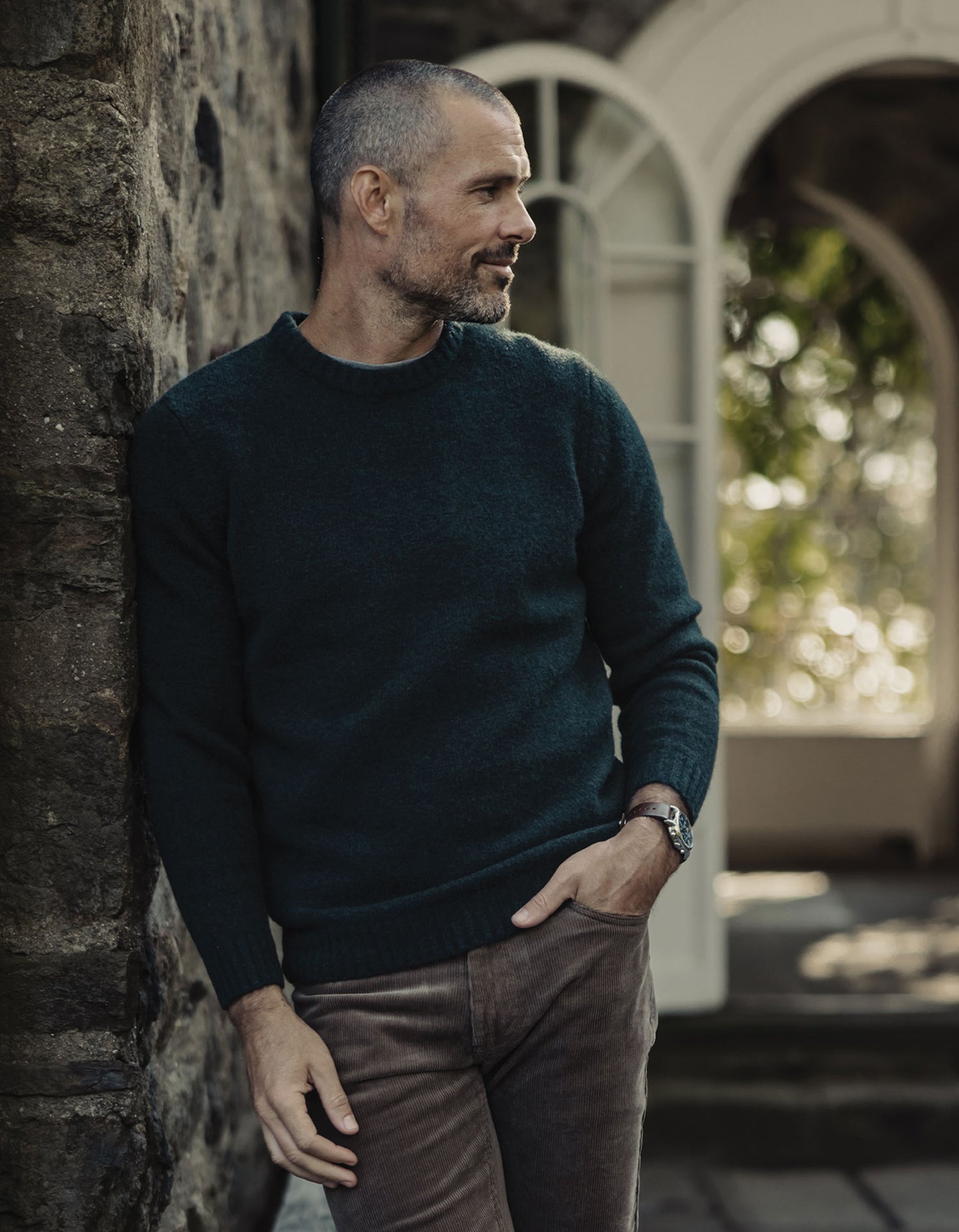 Homebound Crewneck Sweater in Dark Sea