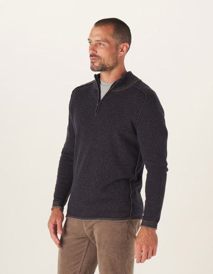 Jimmy Quarter Zip in Navy