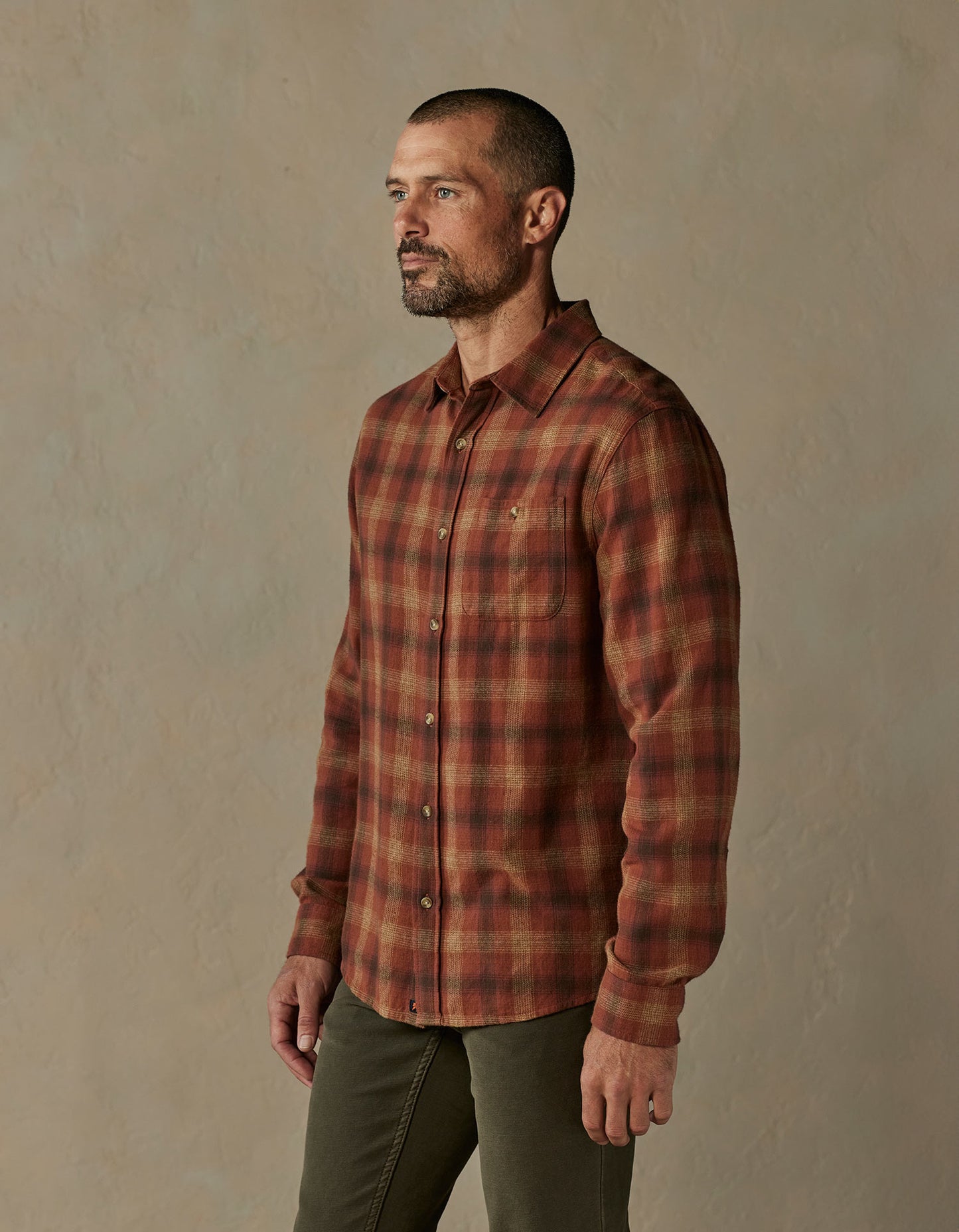 Hudson Double Brushed Flannel in Maple Glaze Plaid