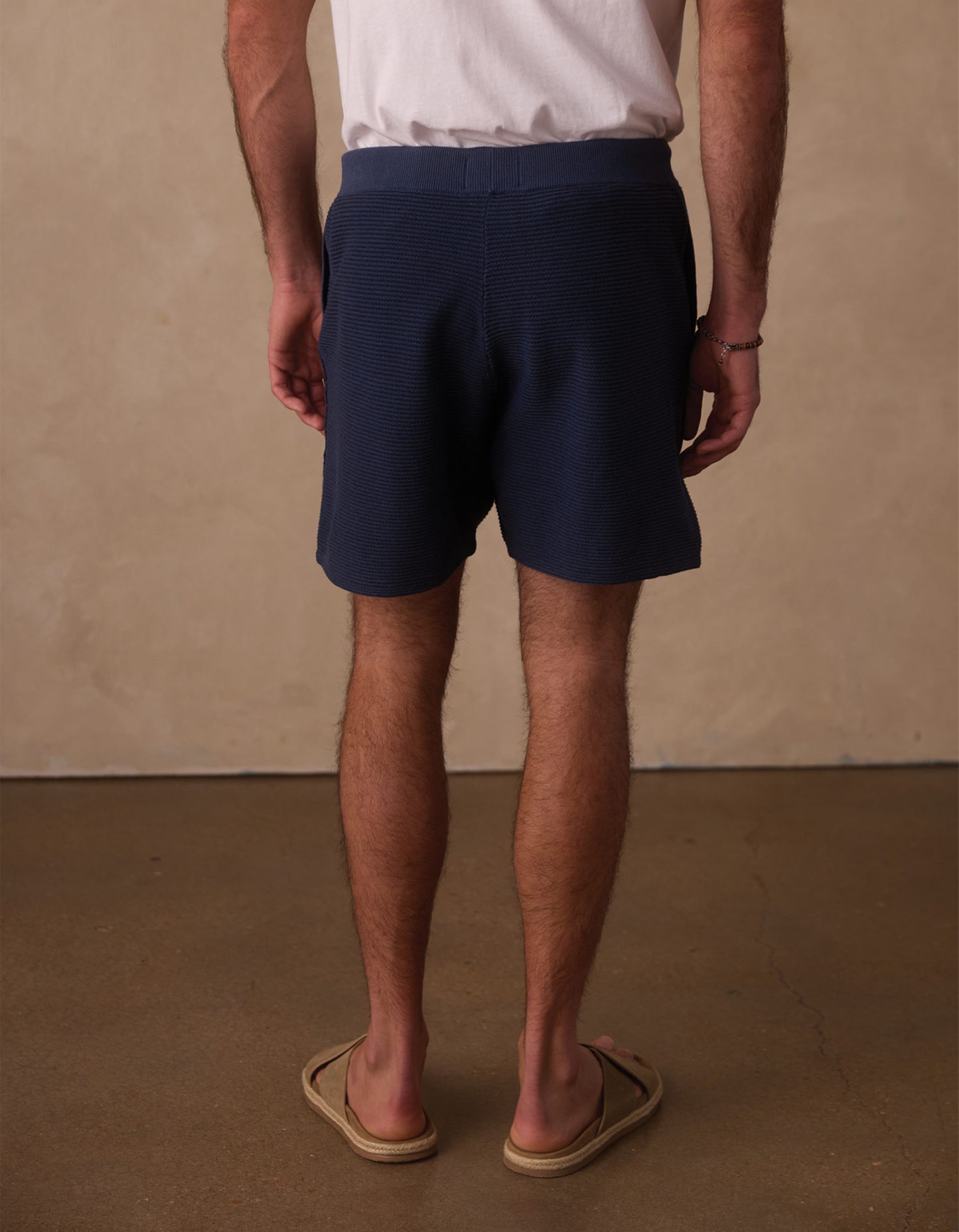 Robles Birdseye Knit Short in Denim/Dark Navy
