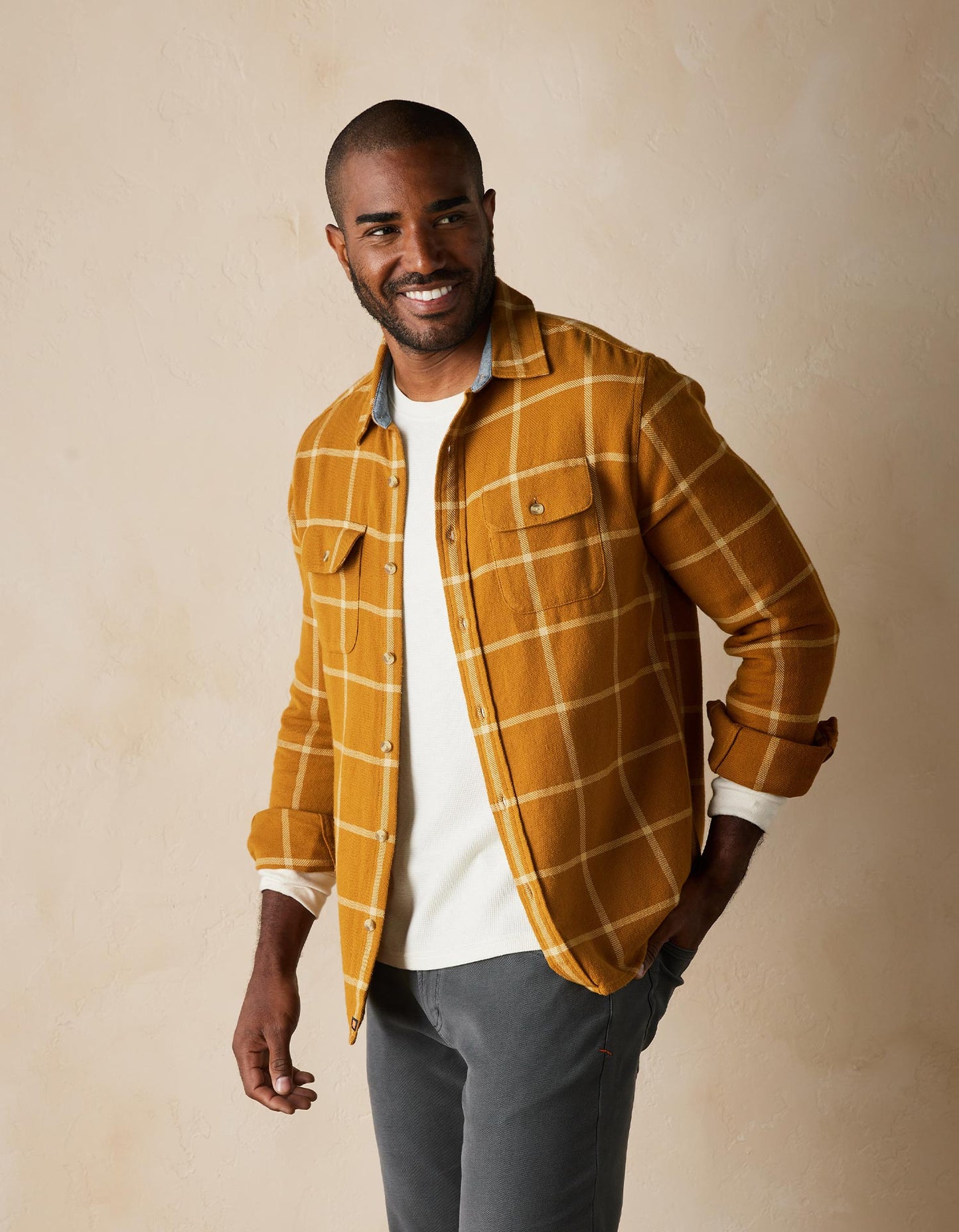 Mountain Overshirt in Palomino Plaid