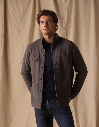 Comfort Terry Chore Coat in Steel