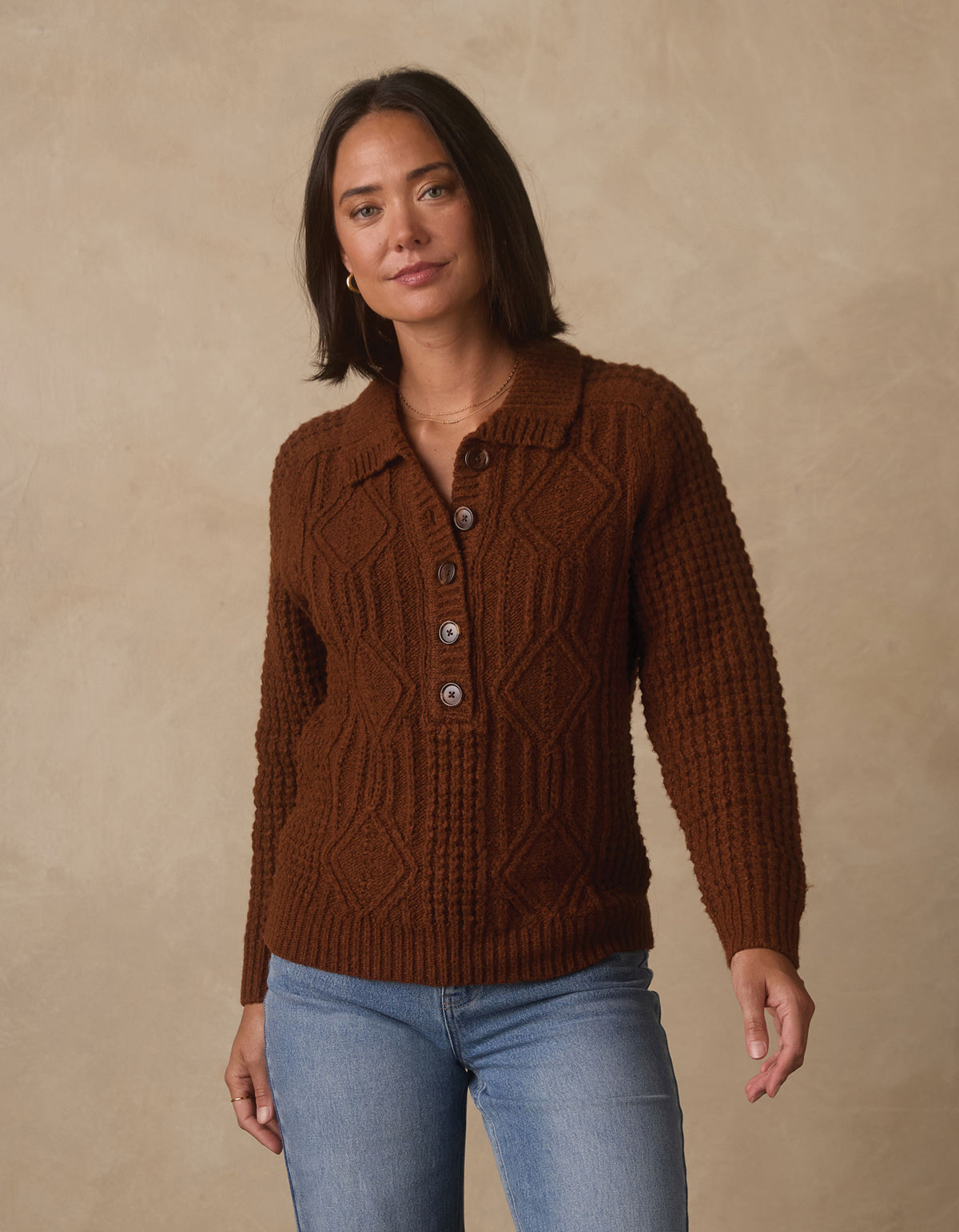 Mabel Popover Sweater in Spiced Brandy