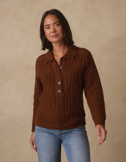 Mabel Popover Sweater in Spiced Brandy
