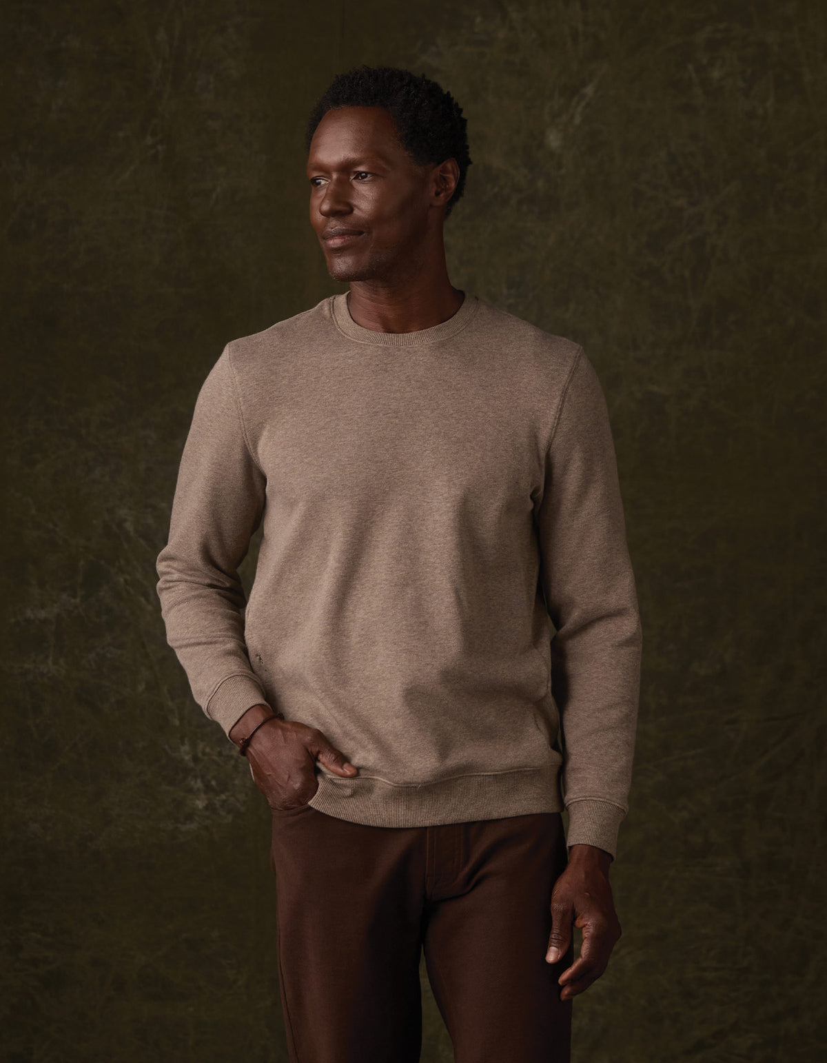 Fleece Puremeso Pullover in Dark Taupe