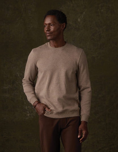 Fleece Puremeso Pullover in Dark Taupe