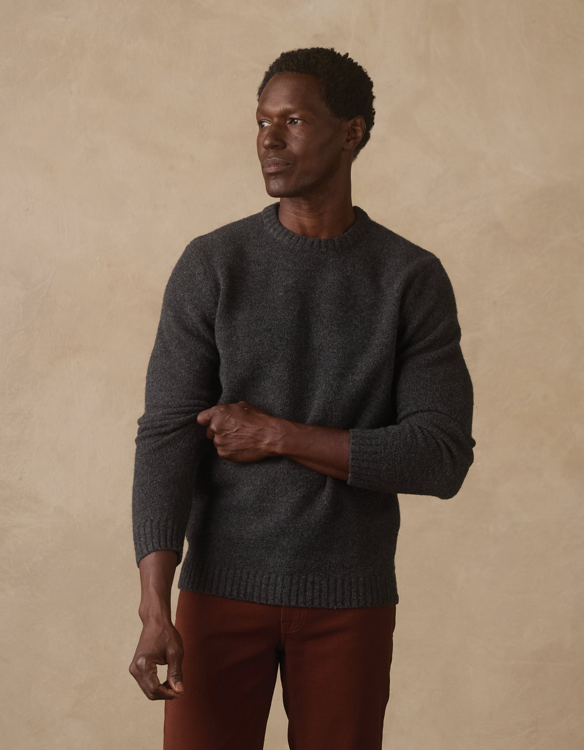 Homebound Crewneck Sweater in Charcoal