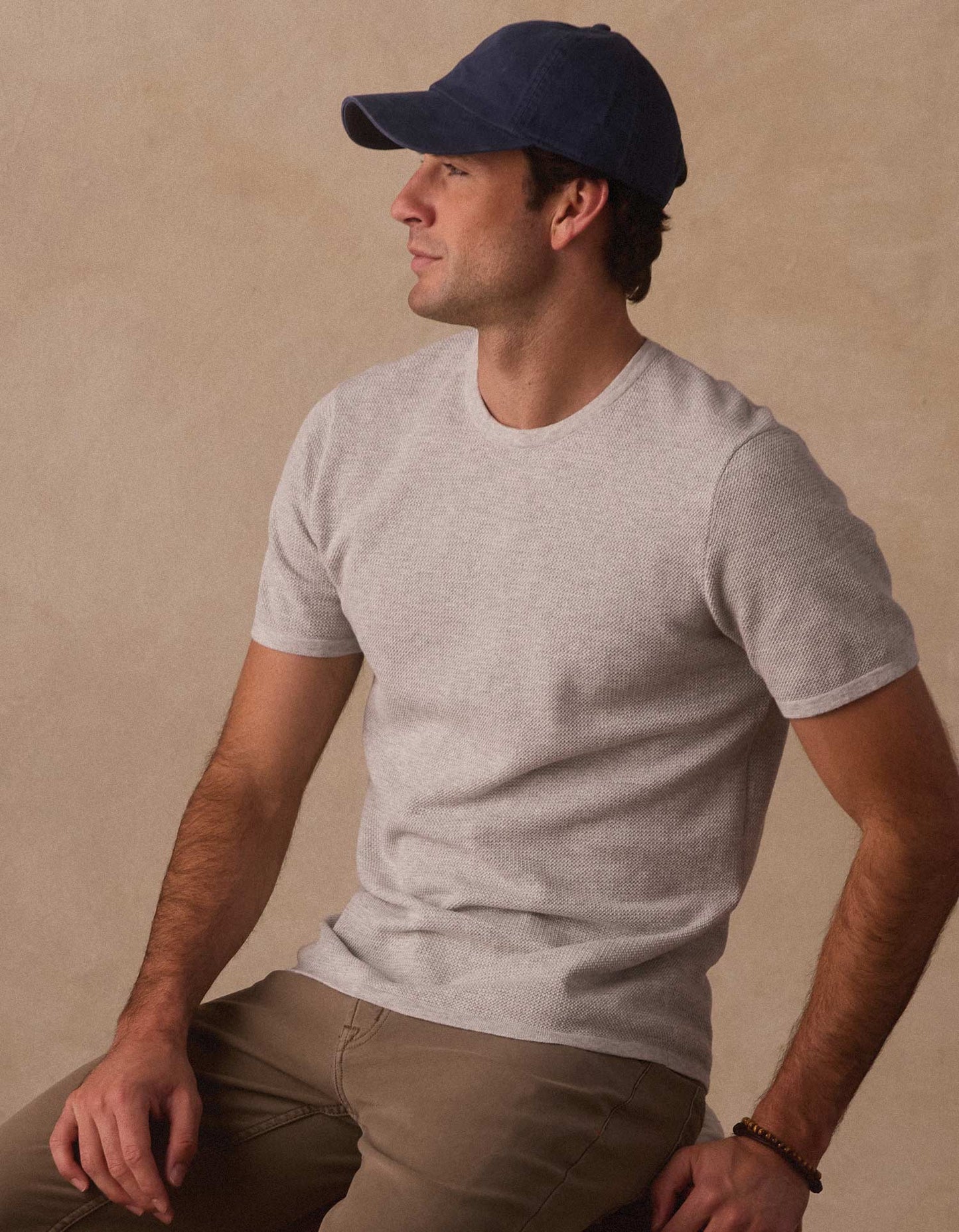 Driftknit Sweater Tee in Stone