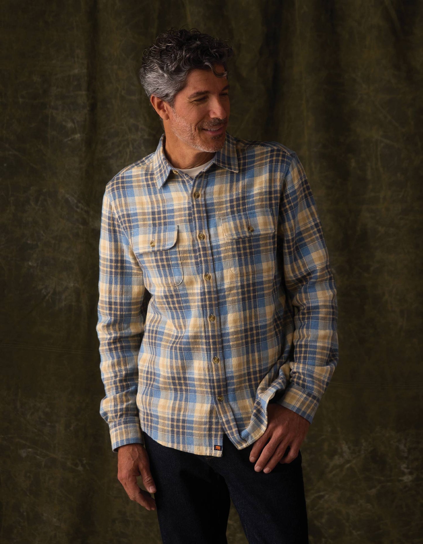 Mountain Overshirt in Vintage Blue Plaid