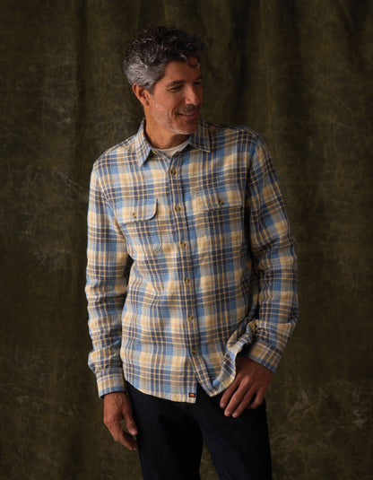 Mountain Overshirt in Vintage Blue Plaid