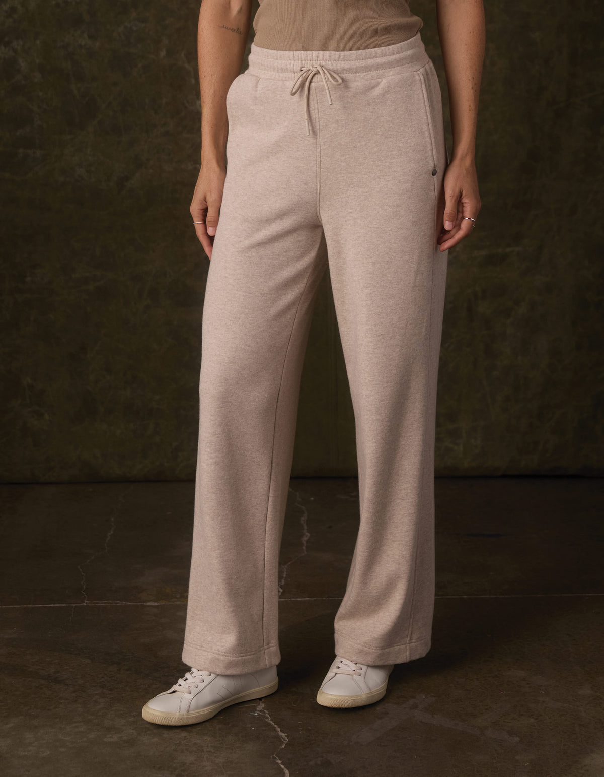 Fleece Puremeso Wide Leg Pant in Fawn