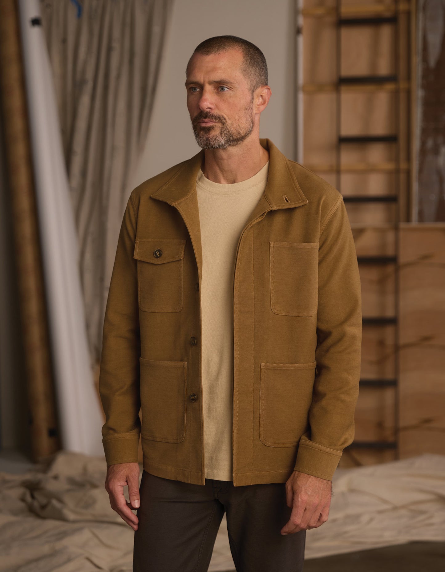 Comfort Terry Chore Coat in Russet