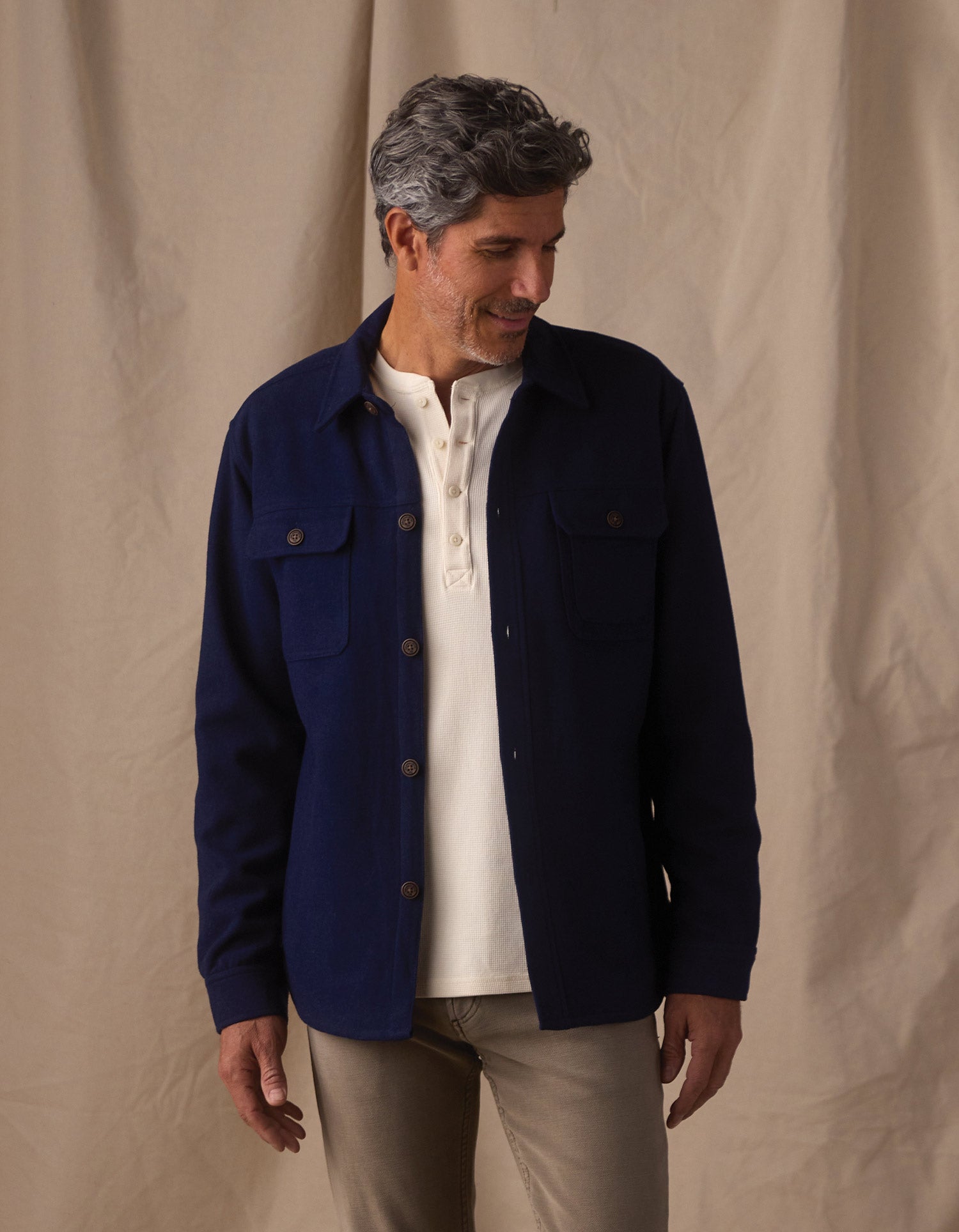 Brightside Flannel Lined Workwear Jacket in Navy – The Normal Brand