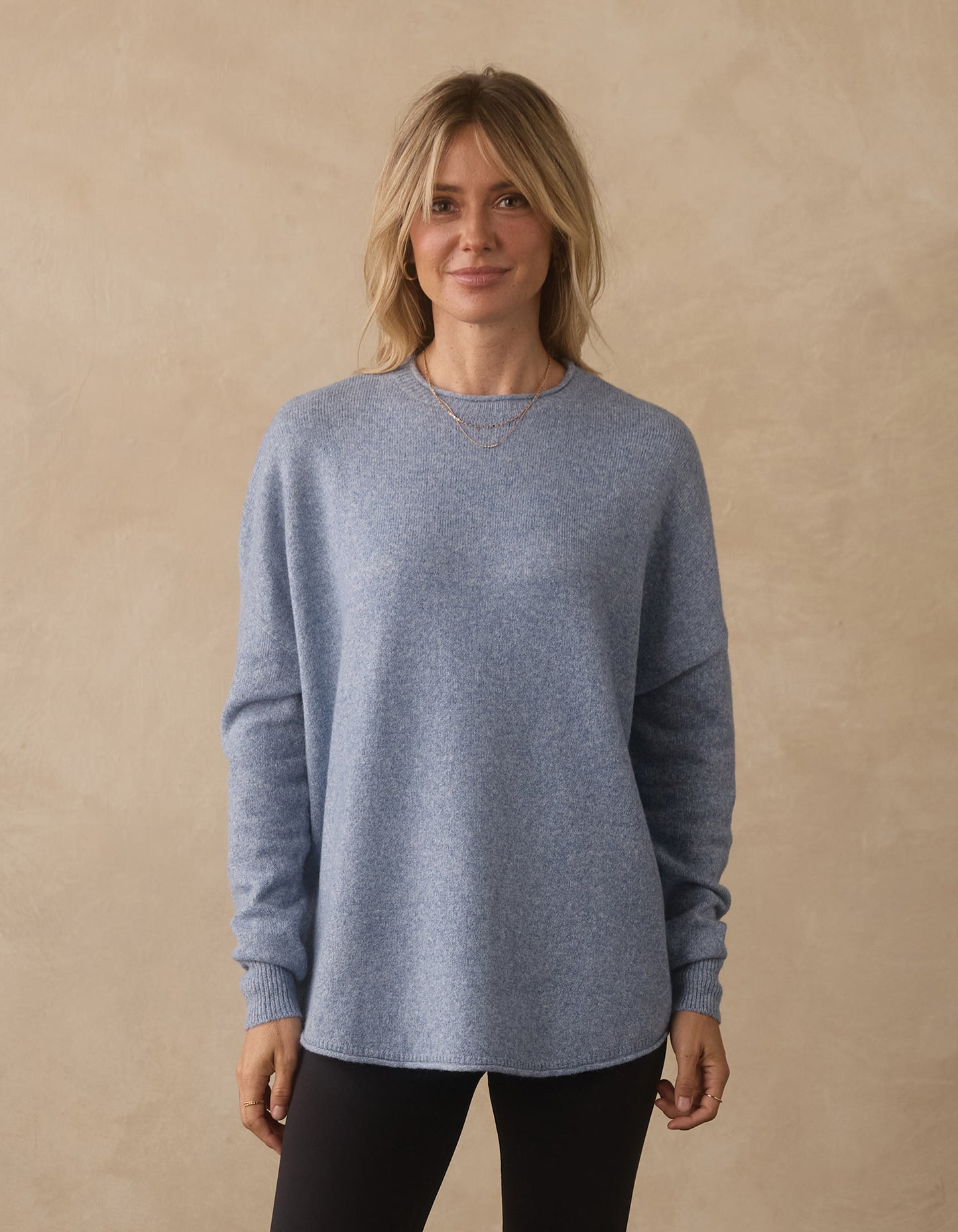 Marianna Crewneck Sweater in Vintage Blue