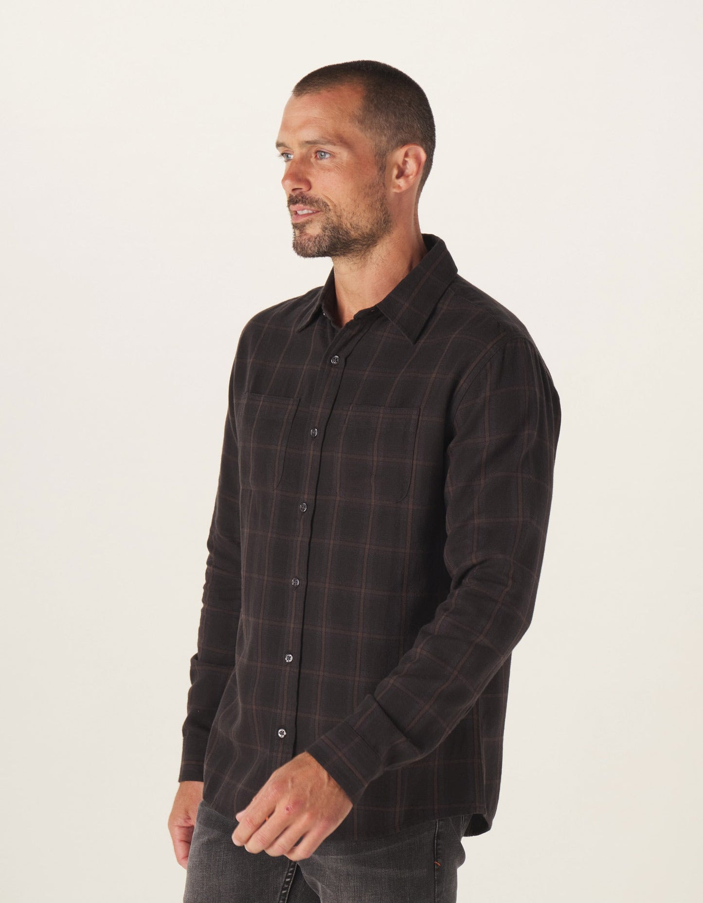 Jackson Button Up Shirt in Shadow Check