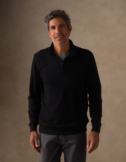 Puremeso Weekend Quarter Zip in Black