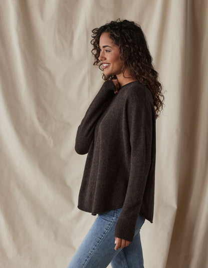 Marianna Crewneck Sweater in Umber