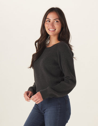 Collins Knit Crew in Charcoal