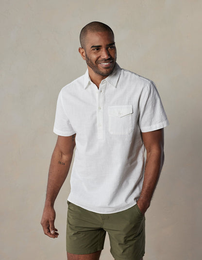 Lived-In Cotton Popover in White