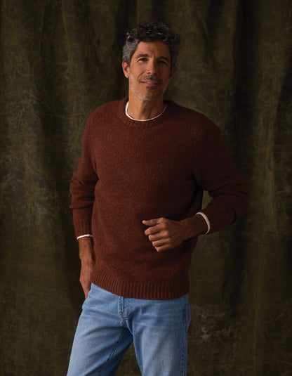 Homebound Crewneck Sweater in Spiced Brandy