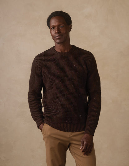Seawool Nep Crew in Dark Brown