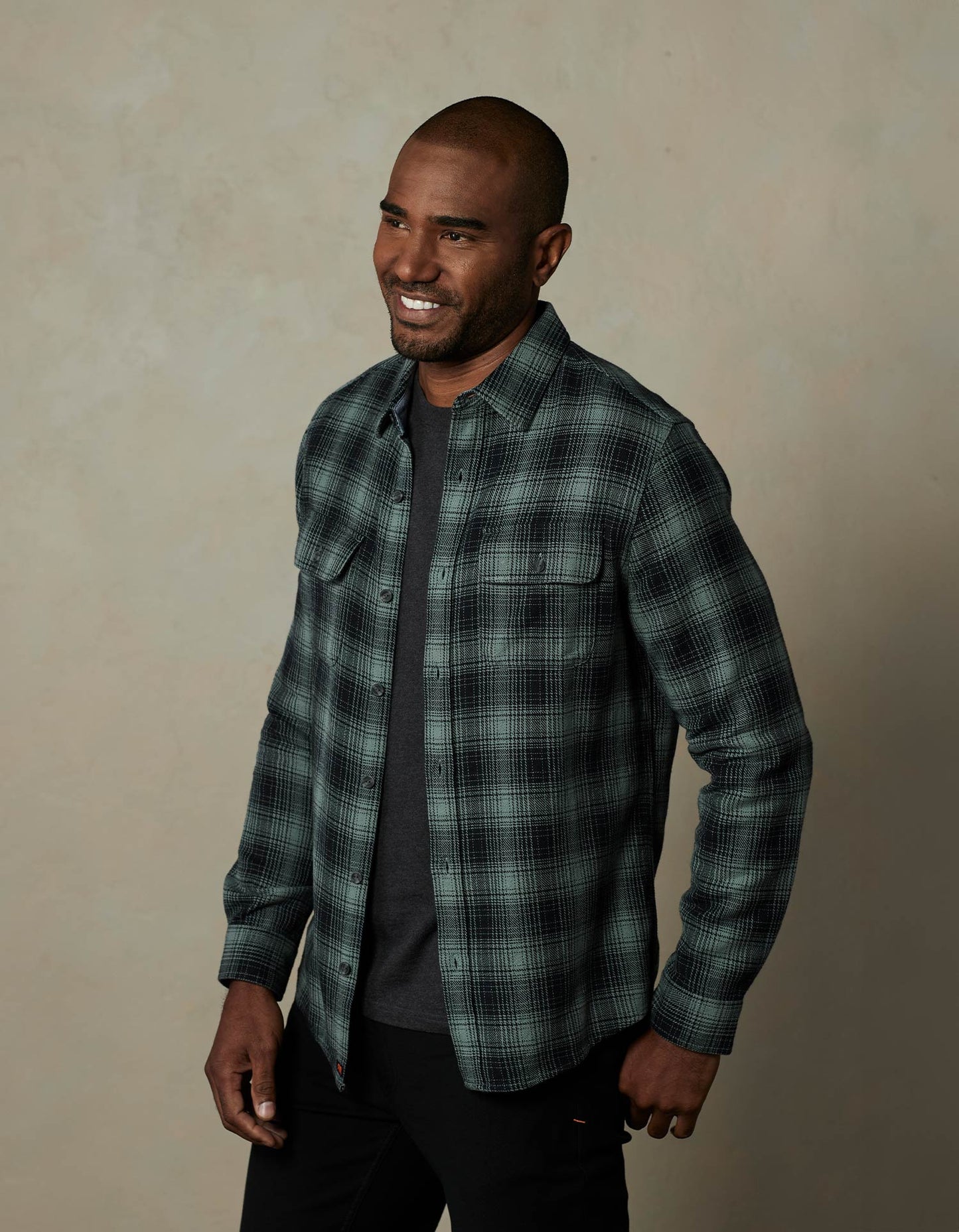 Mountain Overshirt in Eucalyptus Plaid