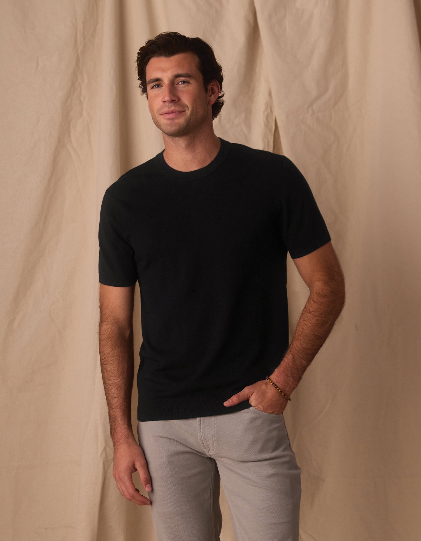 Taylor Sweater Tee in Black