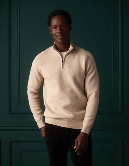 Cooper's Landing Quarterzip in Oatmeal