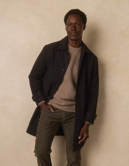 Henry Topcoat in Brown Houndstooth
