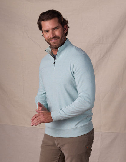 Puremeso Weekend Quarter Zip in Mint