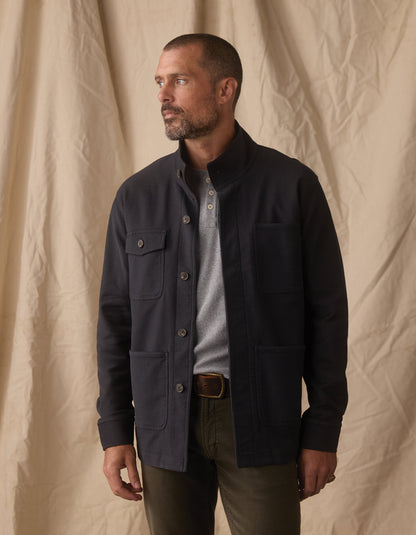 Comfort Terry Chore Coat in Navy