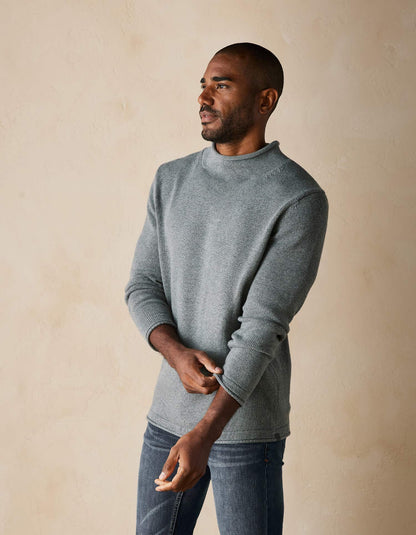 Roll Neck Sweater in Grey