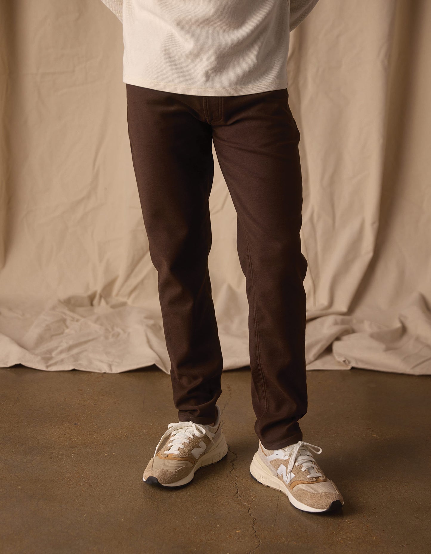 Comfort Terry Pant in Dark Brown