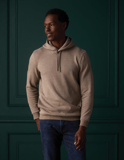 Fleece Puremeso Hoodie in Dark Taupe