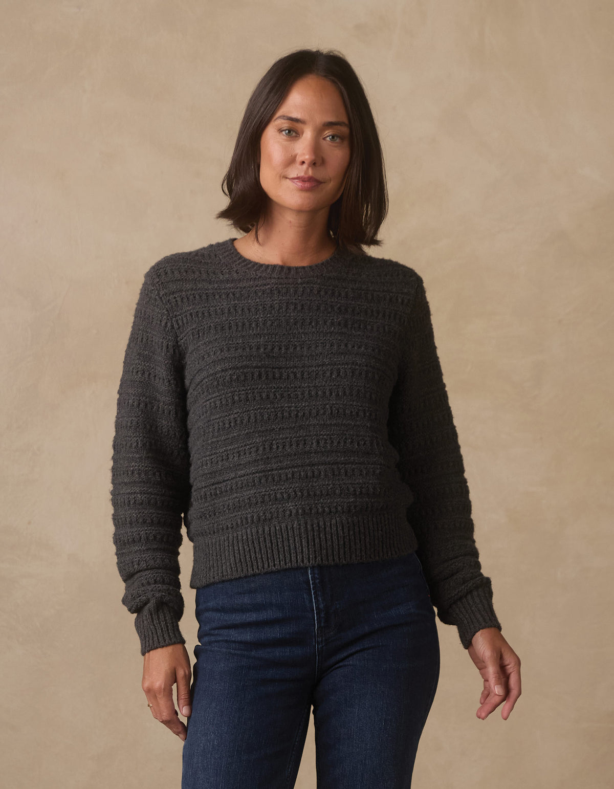 Estelle Crewneck Sweater in Charcoal