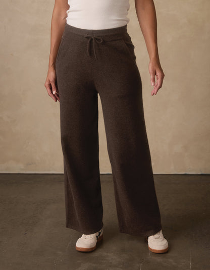 Arvada Wide Leg Knit Pant in Umber