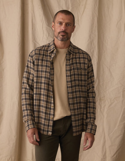 Hudson Double Brushed Flannel in Toasted Chestnut Plaid