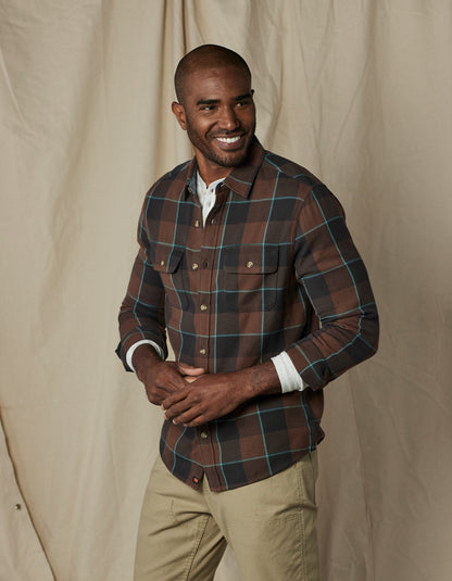 Mountain Overshirt in Teak Plaid