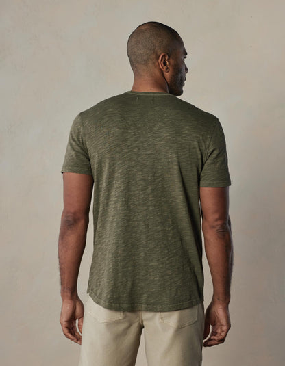 Legacy Jersey Henley in Dusty Olive