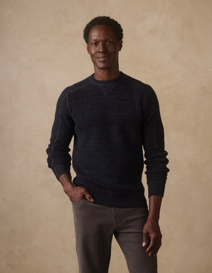 Waffle Crewneck Sweater